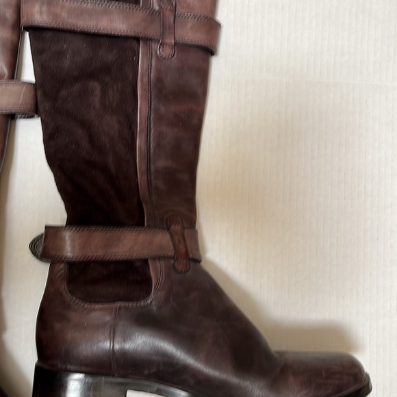 Cole Haan Nike Air Sole Dark Brown Suede And Leather Pull On Size 9 boots - Picture 4 of 11